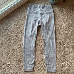 Lululemon Wunder Train High Rise Tight 25" Size 8 Gray Tactile Jacquard Lunar